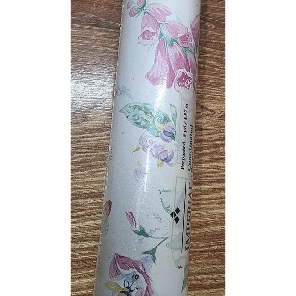 Vintage Bee Butterfly Garden Imperial Wallpaper‎ Border Prepasted 5 Yd Floral - Picture 5 of 10